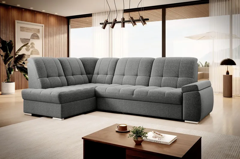 Sajana Bäddsoffa m. Schäslong 3-sits - Grå (Art.nr 1722523) — Grå