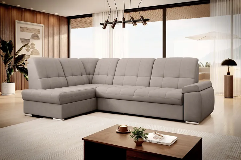 Sajana Bäddsoffa m. Schäslong 3-sits - Grå (Art.nr 1722524) — Grå