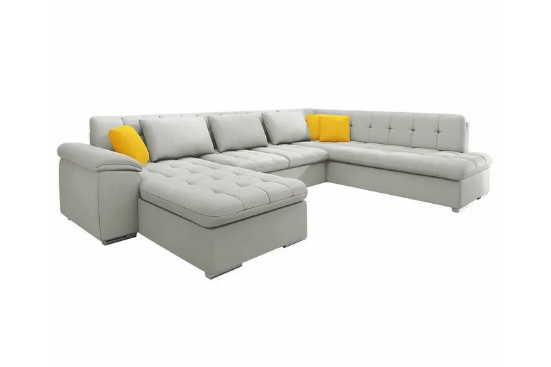 Sakri 5-sits Hörnbäddsoffa Ljusgrå (Art.nr 3022012)