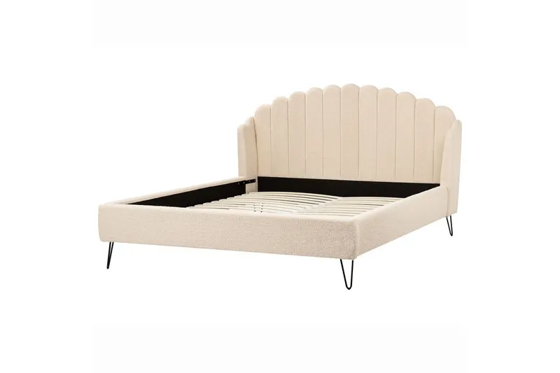 Säng med lamellram Ambillou - Beige, svart, 180x200 cm — Beige, svart, 180x200 cm