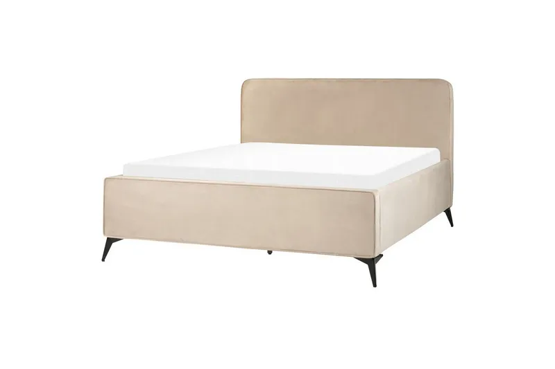 Säng med lamellram Valognes - Taupe, svart, 160x200 cm — Taupe, svart, 160x200 cm