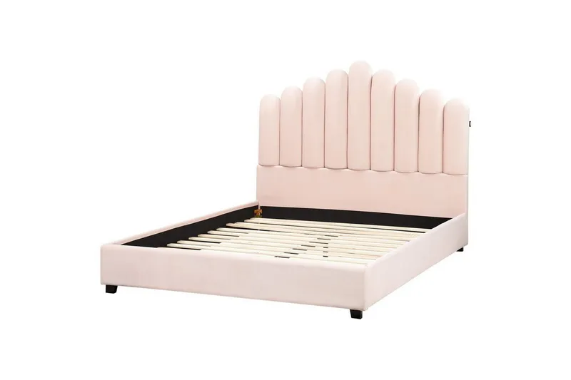 Säng med lamellram Vincennes - Rosa, Svart, 140x200 cm — Rosa, Svart, 140x200 cm