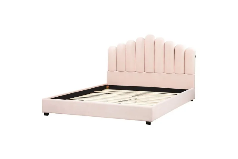 Säng med lamellram Vincennes - Rosa, Svart, 180x200 cm — Rosa, Svart, 180x200 cm
