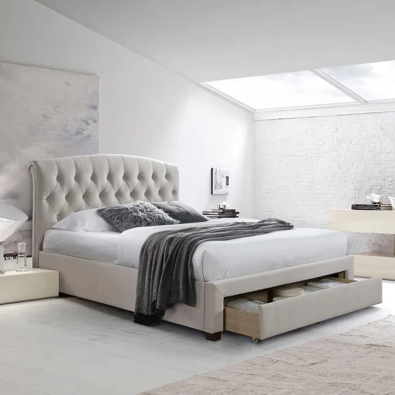 Säng Natalia med madrass Harmony Duo Season 160x200 cm - champagne — champagne