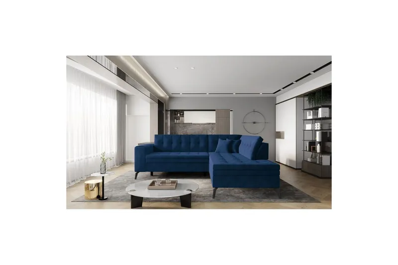 Sektion Eltap Lanvin 260x210x93 cm - Lukso 40, Mörkblå, Höger — Lukso 40, Mörkblå, Höger
