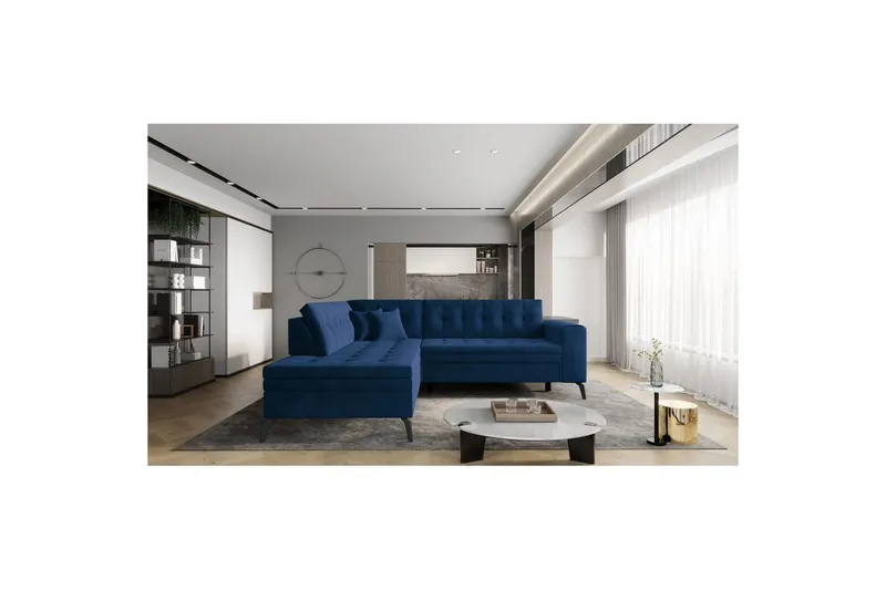 Sektion Eltap Lanvin 260x210x93 cm - Lukso 40, Mörkblå, Vänster — Lukso 40, Mörkblå, Vänster