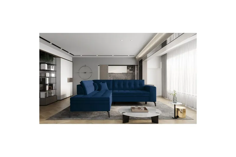 Sektion Eltap Lanvin 260x210x93 cm - Nube 40, Blå, Vänster — Nube 40, Blå, Vänster