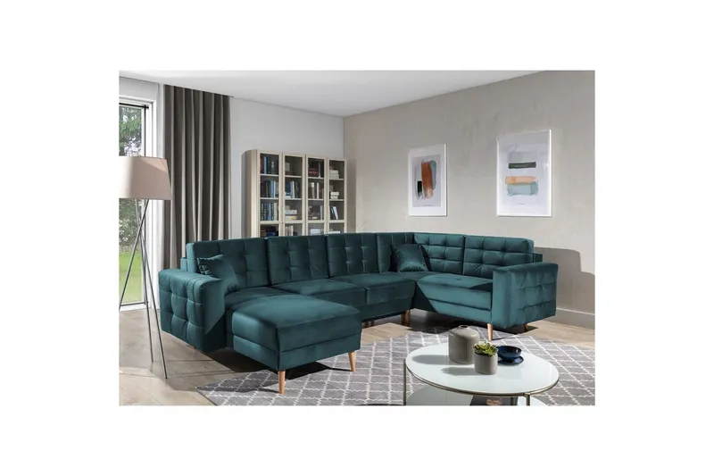 Sektionssoffa Eltap Asgard U 326x202x93 cm - Monolith 76, Blå — Monolith 76, Blå