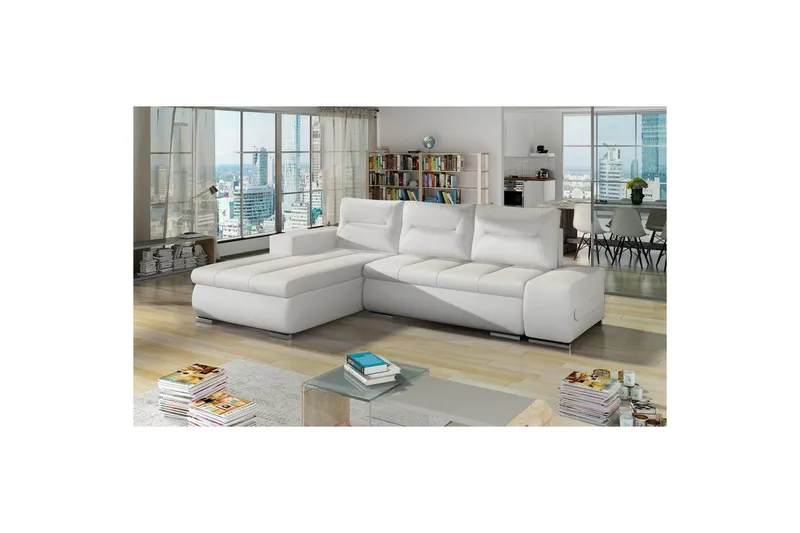 Sektionssoffa Eltap Ottavio 275x180x85 cm - Soft 17, Vit, Vänster — Soft 17, Vit, Vänster