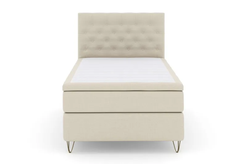 Select No 4 Komplett Sängpaket 120x200 Fast - Beige/Metall V-form (Art.nr 248531) — Beige/Metall V-form