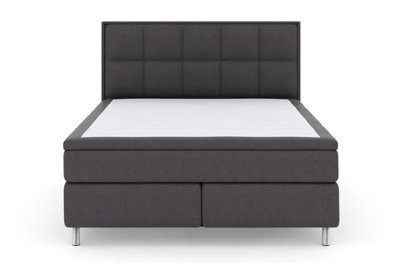 Select No 5 Komplett Sängpaket 180x200 Fast Watergel - Mörkgrå/Metall (Art.nr 252262) — Mörkgrå/Metall