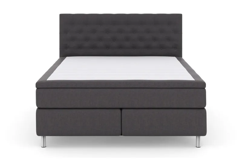 Select No 5 Komplett Sängpaket 180x200 Fast Watergel - Mörkgrå/Metall (Art.nr 252142) — Mörkgrå/Metall
