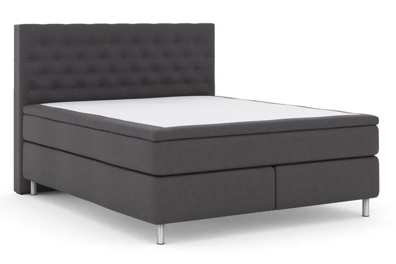 Select No 5 Komplett Sängpaket 180x200 Medium Latex Mörk - Mörkgrå Metall — Mörkgrå Metall