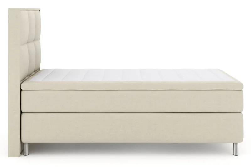 Select No 6 Komplett Sängpaket 120x200 Fast Latex/Memory - Beige/Metall (Art.nr 257111) — Beige/Metall