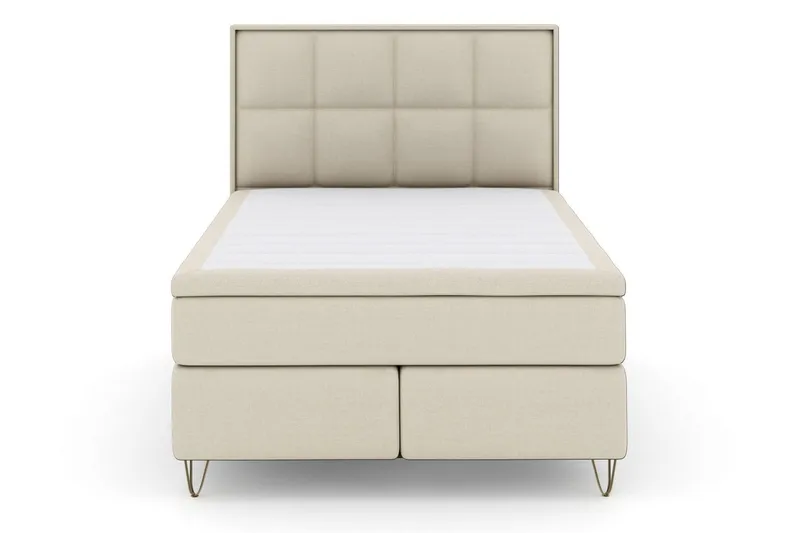 Select No 6 Komplett Sängpaket 140x200 Fast/Medium Watergel - Beige/Metall V-form (Art.nr 256015) — Beige/Metall V-form