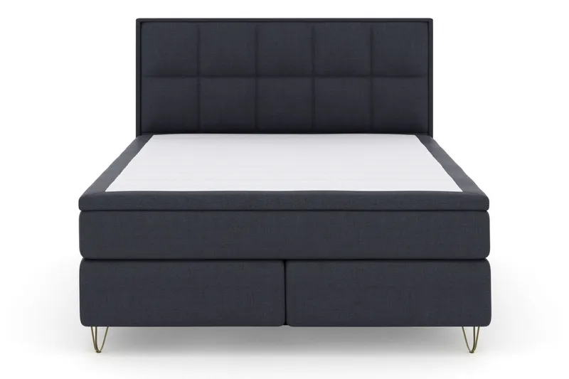 Select No 6 Komplett Sängpaket 180x200 F/M Latex/Memory - Blå/Metall V-form (Art.nr 256080) — Blå/Metall V-form