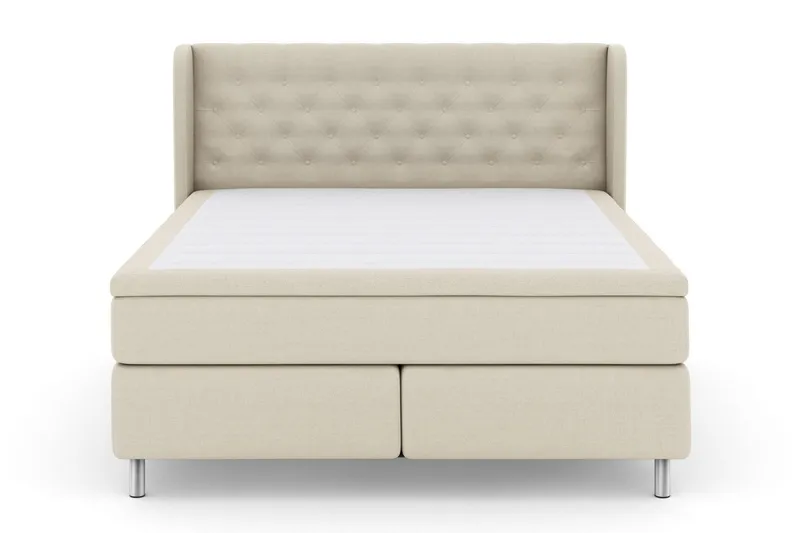 Select No 6 Komplett Sängpaket 180x200 Fast/Medium Watergel - Beige/Metall — Beige/Metall