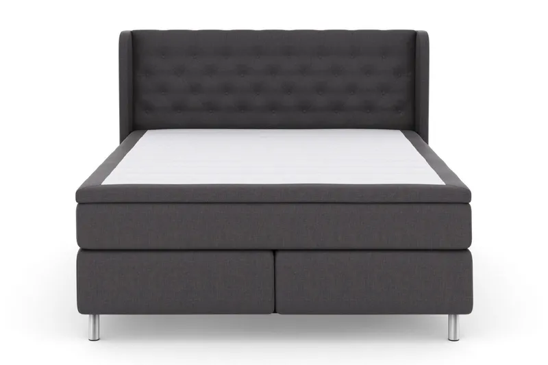 Select No 6 Komplett Sängpaket 210x210 F/M Latex/Memory - Mörkgrå/Metall (Art.nr 256806) — Mörkgrå/Metall