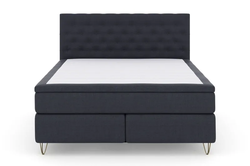Select No 6 Komplett Sängpaket 210x210 Medium Watergel - Blå/Metall V-form — Blå/Metall V-form