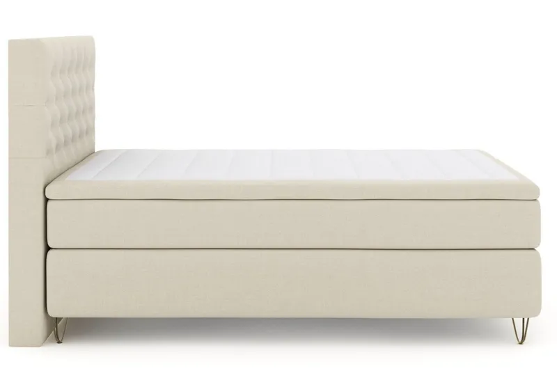 Select No 6 Kontinentalsäng 140x200 Medium Latex/Memory - Beige/Metall V-Form — Beige/Metall V-Form