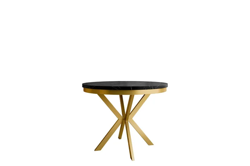 Sereth Matbord 120 cm Rund - Svart/Guld (Art.nr 3116525) — Svart/Guld