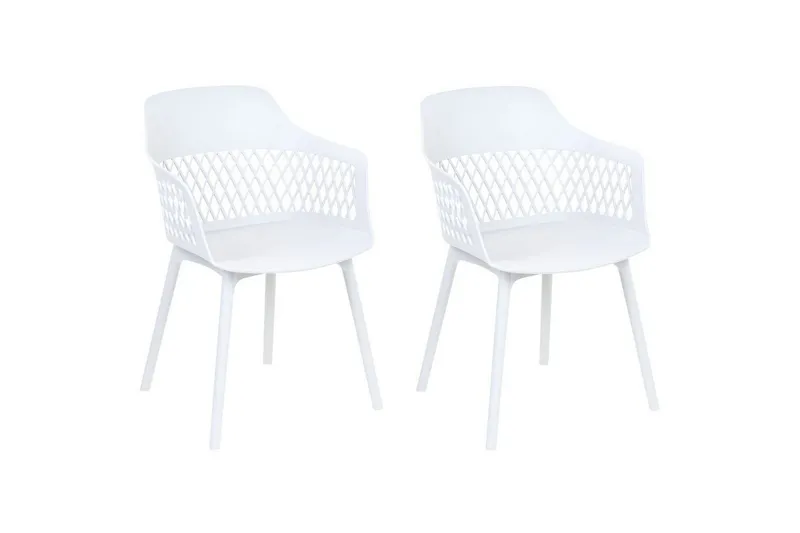 Set med 2 matstolar Almira - Vit — Vit