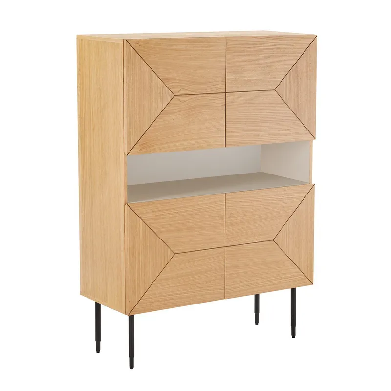 Sideboard Nate ek 100x40x140 cm - Beige — Beige