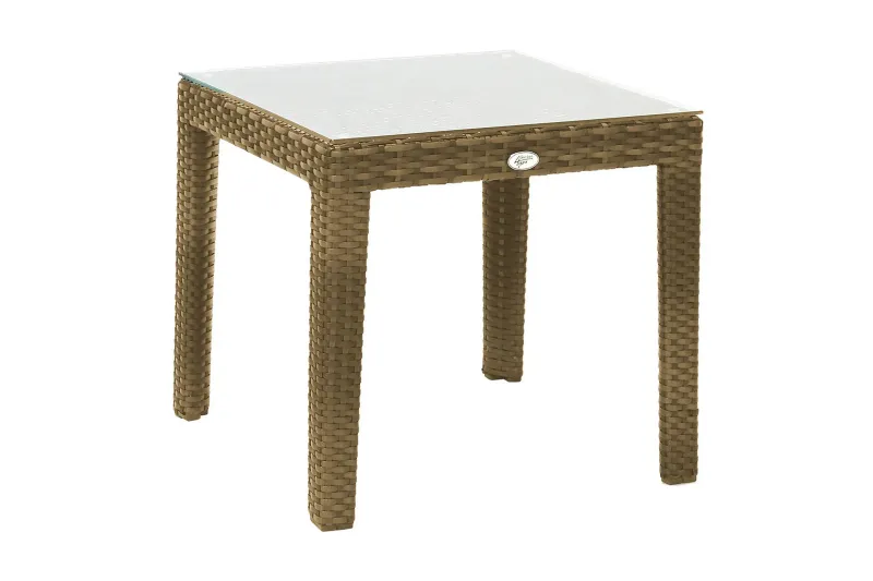 Sidobord och Avlastningsbord Utomhus 50 cm Plast Metall - Beige — Beige