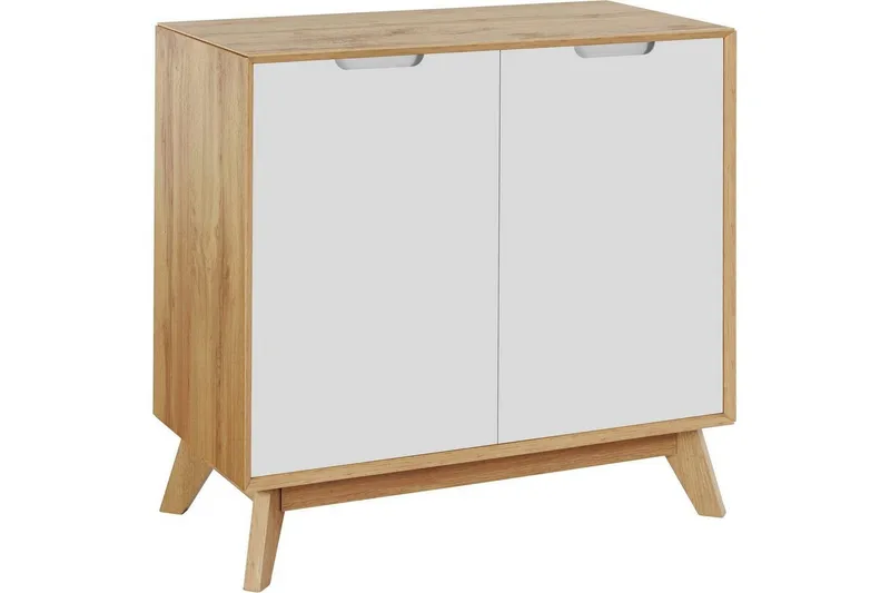Skänk Ezra 80x40x75 cm, Wotan-ek/Vit - 80x40x75 cm, Wotan-ek/Vit — Loft24