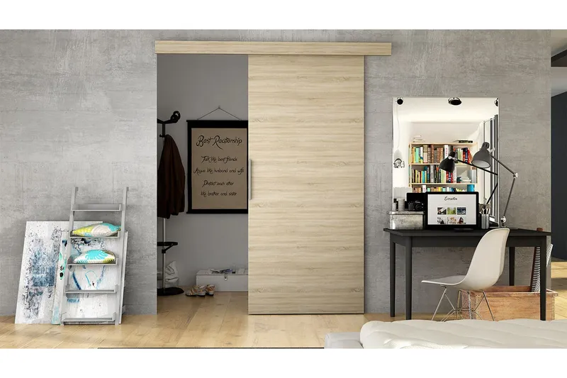 Skjutdörr ELVERUM LED-belysning - Ek (Art.nr 827908) — Ek