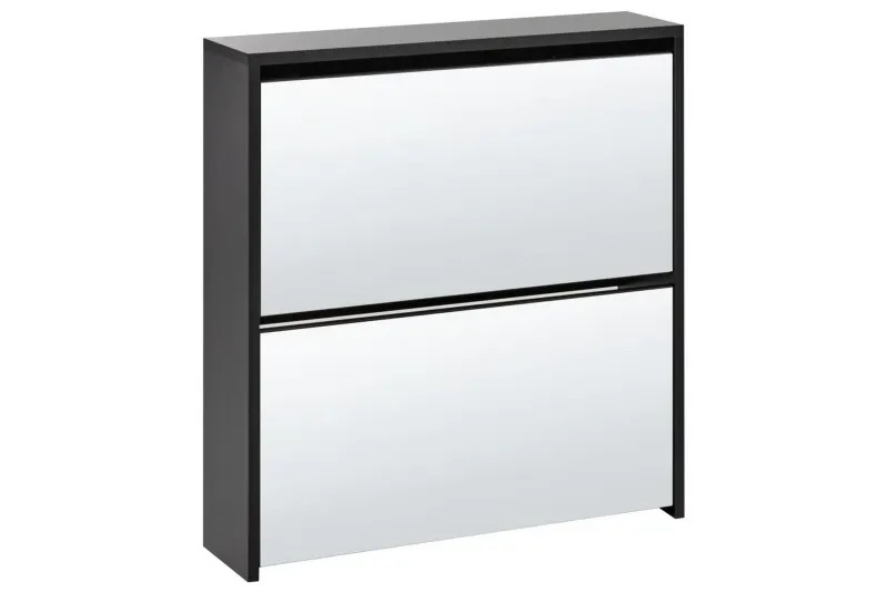 Skoskåp Midfield Svart, Silver, 63x17x67 cm - Svart, Silver, 63x17x67 cm — Svart, Silver, 63x17x67 cm