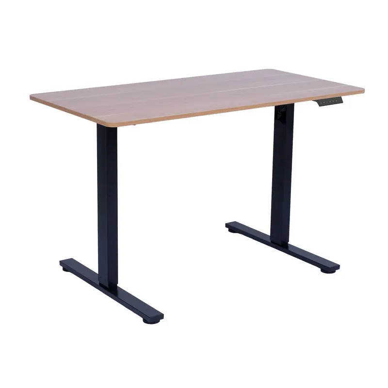 Skrivbord Ergo Fit med 1 motor 120x60x71,5-116 cm - Ek/svart — Ek/svart