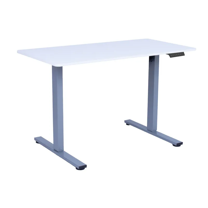 Skrivbord Ergo Fit med 1 motor 120x60x71,5-116 cm - Vit/silvergrå — Vit/silvergrå