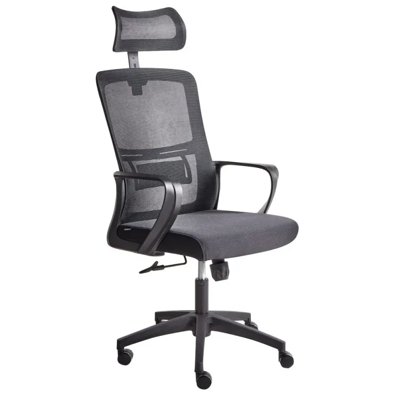 Skrivbordsstol Monarch - Svart, Vit — Svart, Vit