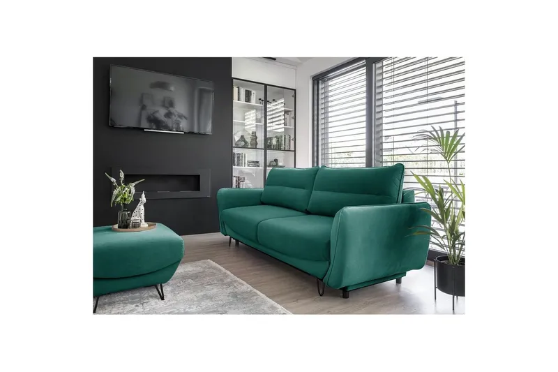 Soffa Eltap Silva 236x95x90 cm - Velvetmat 38, Grön — Velvetmat 38, Grön