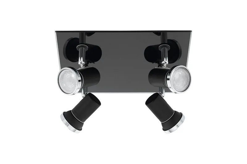 Spotlight Eglo Tamara 1 Kvadrat Svart, Krom Klar - Svart/Krom — Eglo