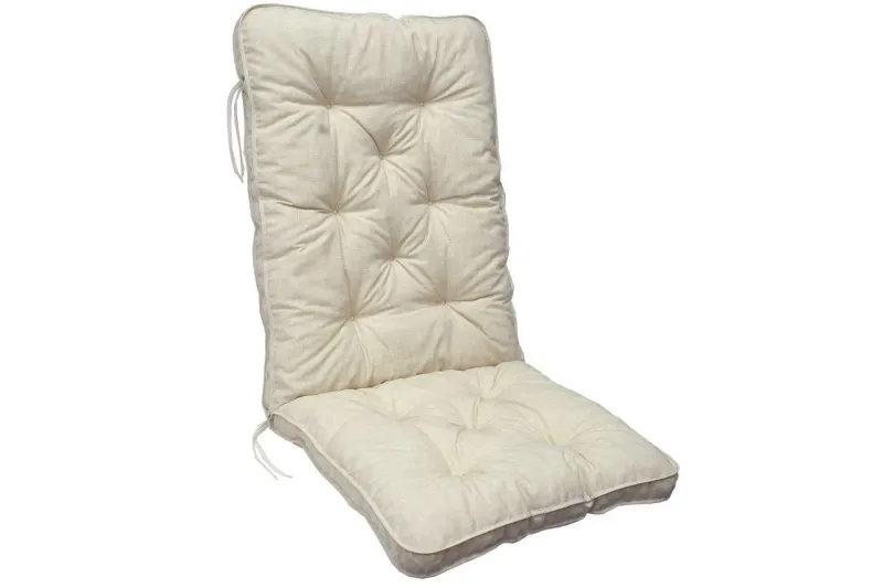 Stolskudde med ryggstöd Malmö Maxi Hög Rygg Beige - Beige — Beige