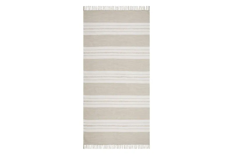 Sund Bomullsmatta 75x280 cm Oval - Natur — KM Home