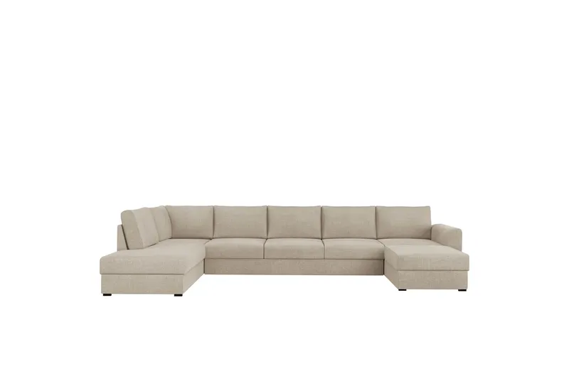 Taberk Bäddsoffa med Divan och Schäslong 5-sits - Beige (Art.nr 3116255) — Beige