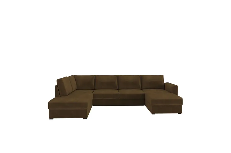 Taberk Soffa med Divan och Schäslong 4-sits - Brun (Art.nr 3069198) — Brun