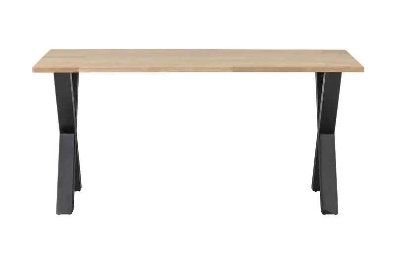 Tablo Matbord X-Formade Ben 160 cm Obehandlat - Ek/Svart — Ek/Svart
