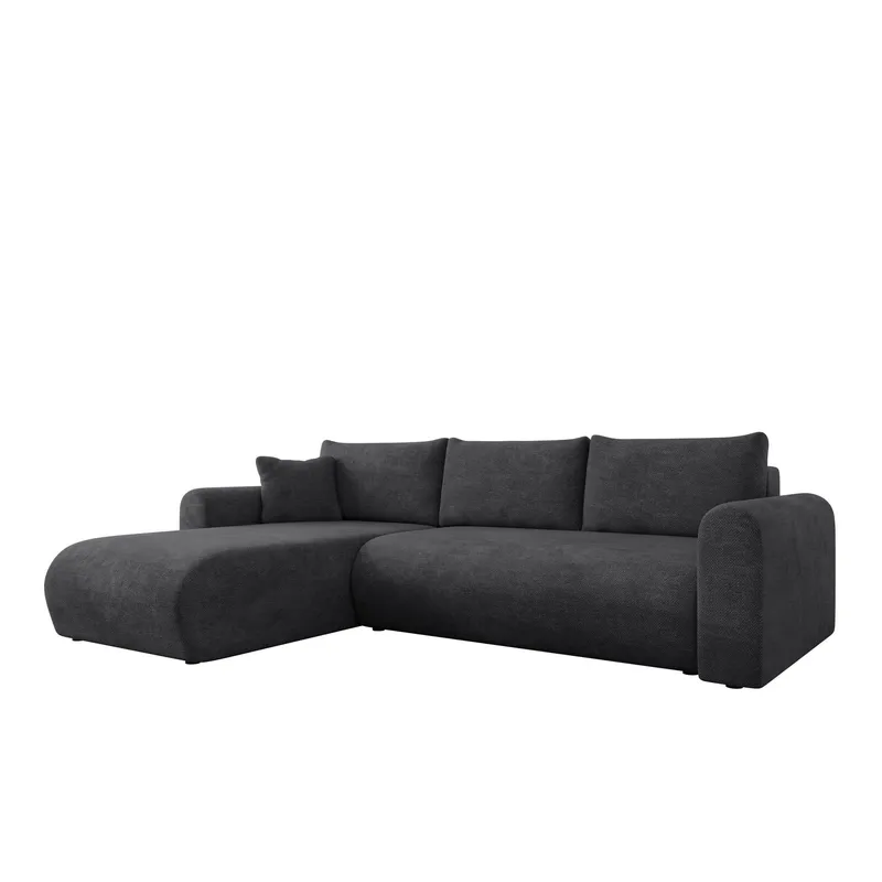 Tacon 3-sits Bäddsoffa med divan - svart — svart