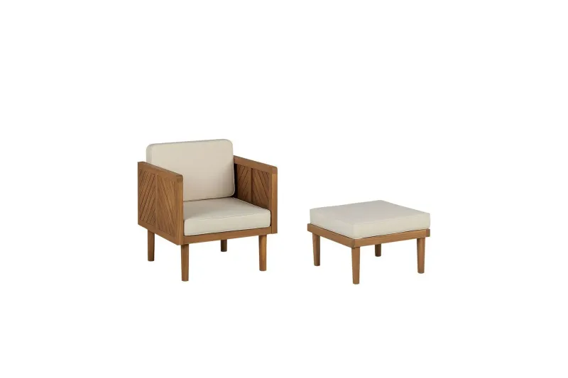 Taviano Utefåtölj - Ljusbrun/Beige (Art.nr 3058222) — Ljusbrun/Beige