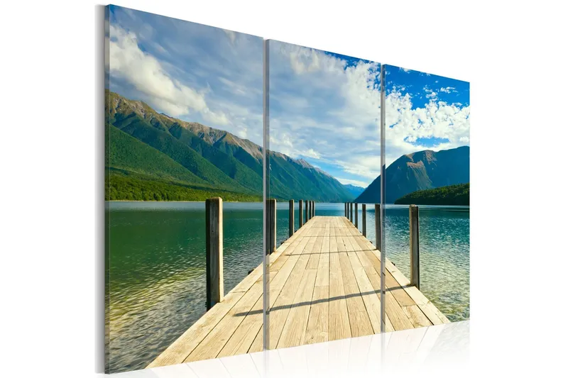Tavla A Pier On The Lake 120x80 - Artgeist sp. z o. o. — Artgeist sp. z o. o.