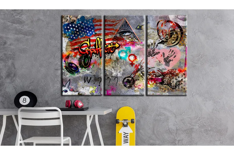 Tavla American Graffiti 90x60 - Artgeist sp. z o. o. — Artgeist sp. z o. o.