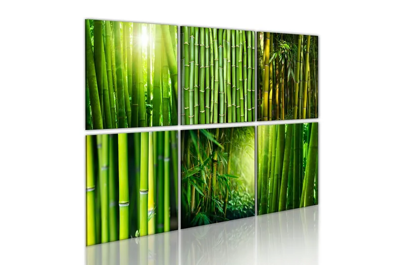 Tavla Bamboo Has Many Faces 120x80 - Artgeist sp. z o. o. — Artgeist sp. z o. o.