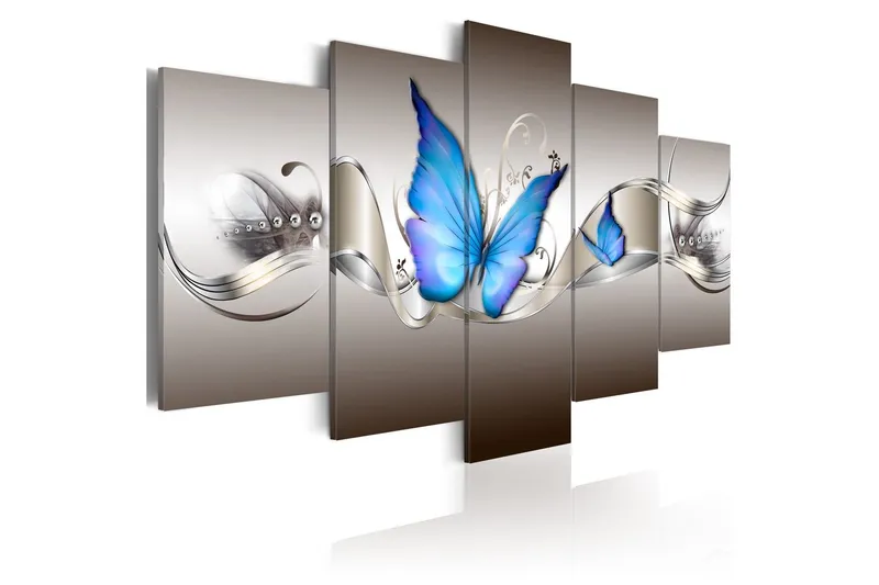 Tavla Blue Butterflies 200x100 - Artgeist sp. z o. o. — Artgeist sp. z o. o.