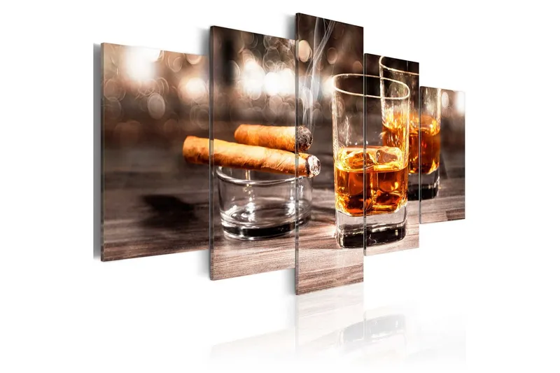 Tavla Cigar And Whiskey 100x50 - Artgeist sp. z o. o. — Artgeist sp. z o. o.