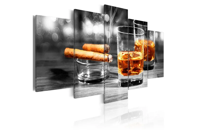 Tavla Cigars And Whiskey 100x50 - Artgeist sp. z o. o. — Artgeist sp. z o. o.