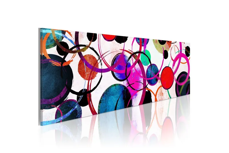 Tavla Colourful Circle 150x50 - Artgeist sp. z o. o. — Artgeist sp. z o. o.
